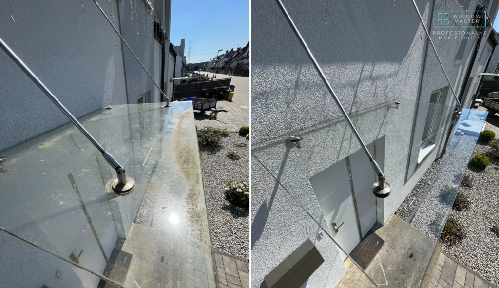 mycie daszku szklanego